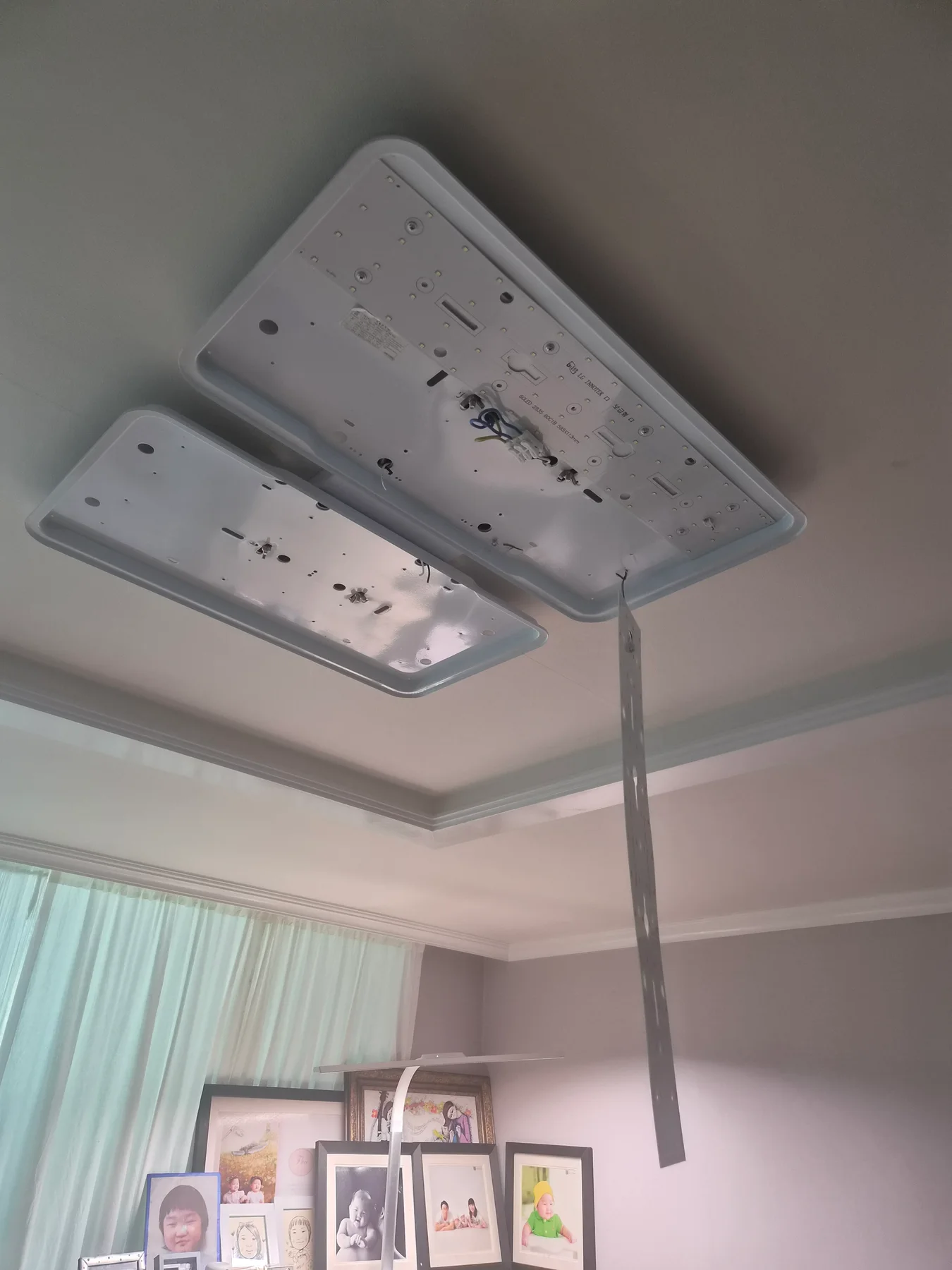대전 아파트 LED 거실등 새 기판 설치 과정